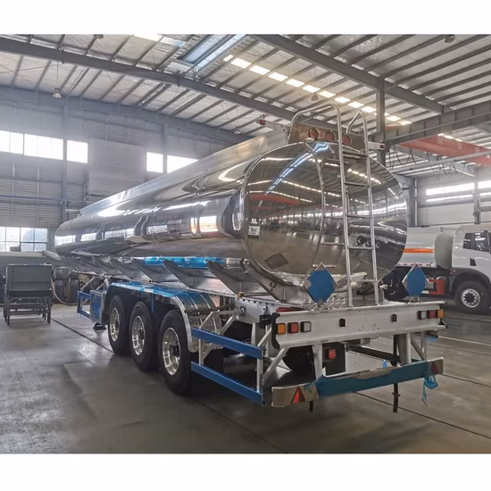 40cbm 3 Axle Aluminium Alloy Oil Tanker/Tank Semi Trailer with Air Suspension